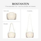 [Hudson Bag] BOSTANTEN Tas Selempang Wanita Mini Lucu - 3in1 Crossbody/Underarm/Tangan, Desain Handle Unik & Tali Adjustable