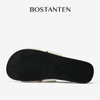 [New Arrival] Bostanten Sandal Flat Wanita – Slop Kekinian Sol Karet Anti Licin