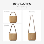 [Teddy Bag] BOSTANTEN Tas Selempang Wanita Kulit Suede Mini Fashionable – Desain Tali Anyaman DIY Adjustable Strap Tas Selempang