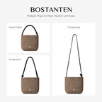 [Teddy Bag] BOSTANTEN Tas Selempang Wanita Kulit Suede Mini Fashionable – Desain Tali Anyaman DIY Adjustable Strap Tas Selempang