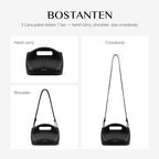 [Hudson Bag] BOSTANTEN Tas Selempang Wanita Mini Lucu - 3in1 Crossbody/Underarm/Tangan, Desain Handle Unik & Tali Adjustable
