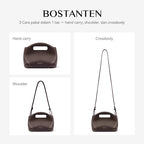 [Hudson Bag] BOSTANTEN Tas Selempang Wanita Mini Lucu - 3in1 Crossbody/Underarm/Tangan, Desain Handle Unik & Tali Adjustable