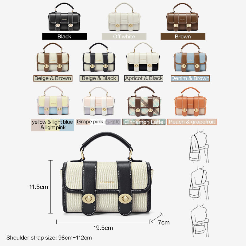 [Marsya Bag] BOSTANTEN Tas Wanita 2 in 1 – Shoulder & Handbag Cambridge Style