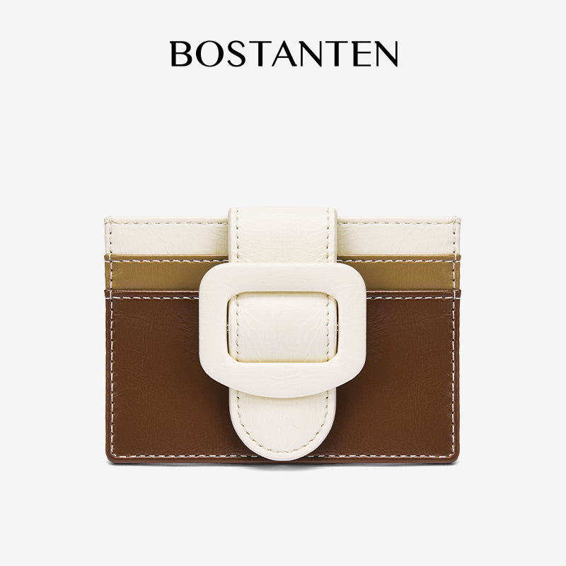 [lce Cream Card Pouch] BOSTANTEN Card Holder Dompet Mini Wanita Kulit PU