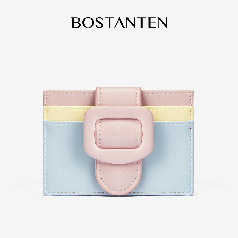 [lce Cream Card Pouch] BOSTANTEN Card Holder Dompet Mini Wanita Kulit PU