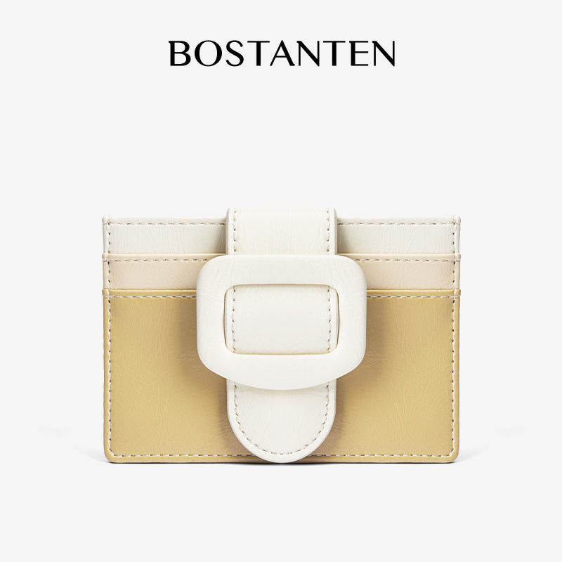 [lce Cream Card Pouch] BOSTANTEN Card Holder Dompet Mini Wanita Kulit PU