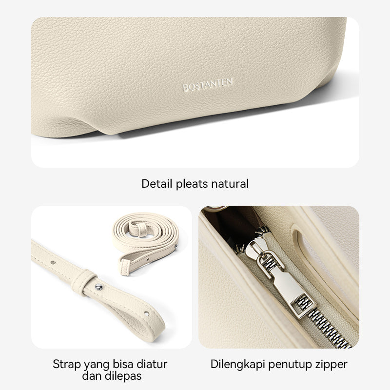 [Hudson Bag] BOSTANTEN Tas Selempang Wanita Mini Lucu - 3in1 Crossbody/Underarm/Tangan, Desain Handle Unik & Tali Adjustable