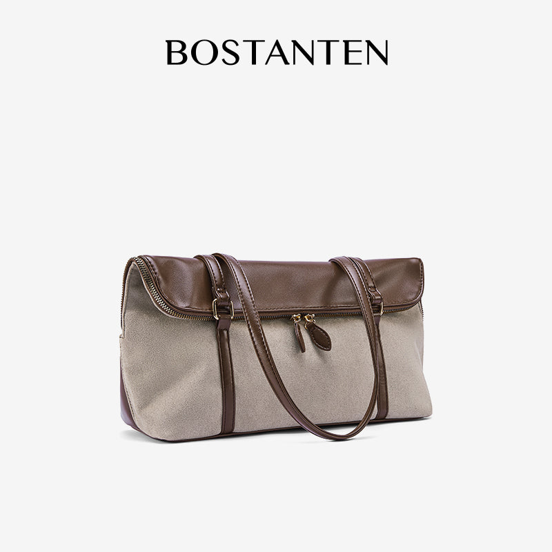 [Book Tote Bag] BOSTANTEN Totebag Dua Sisi – Tas Bahu Besar Elegan Bergaya Korea