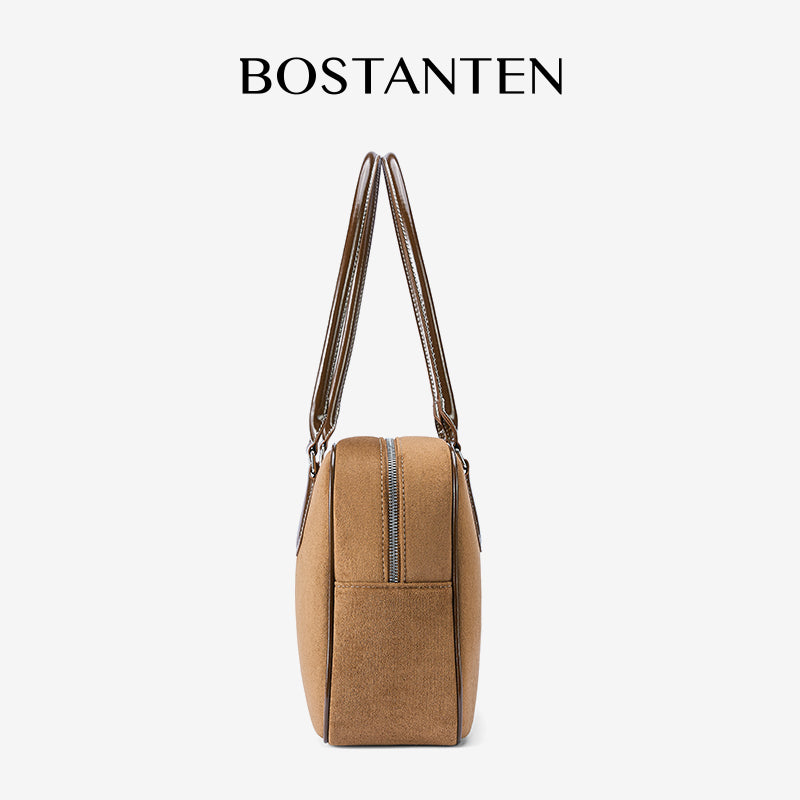 [Suede Toast Bag] BOSTANTEN Totebag Wanita Tas laptop 13,3 inci Tas Bahu Kuliah Terbaru Tas Bahu Kekinian