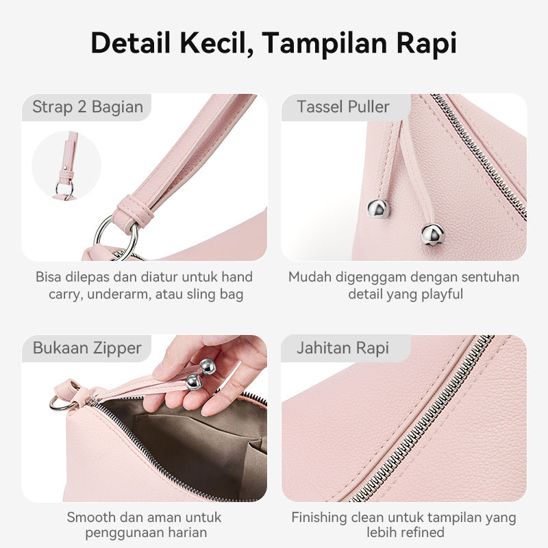 [Loop Bag] BOSTANTEN Tas Selempang Wanita Tas Tangan Silinder Premium Kulit Multi Carry Hand/Underarm/Crossbody Fashion