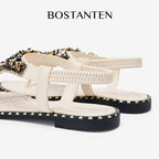 Sandal Wanita Glitter Berkilau Bostanten – Sol Tipis, Gaya Elegan