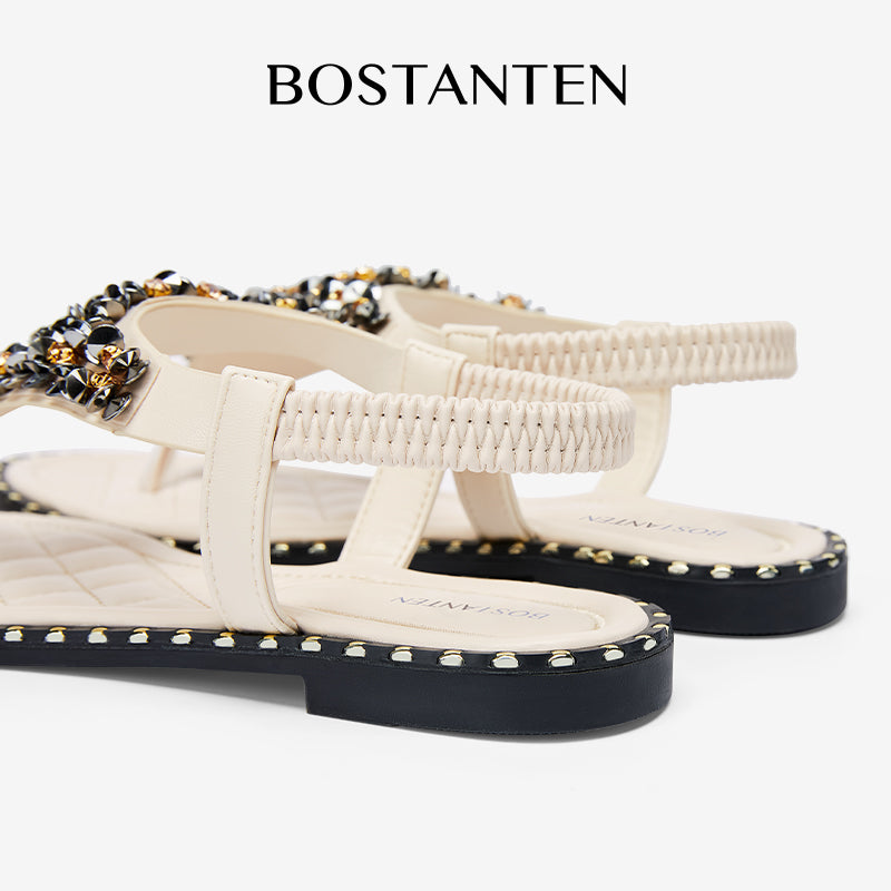 Sandal Wanita Glitter Berkilau Bostanten – Sol Tipis, Gaya Elegan