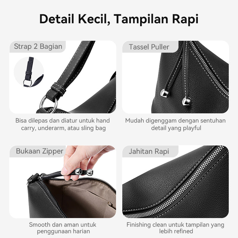 [Loop Bag] BOSTANTEN Tas Selempang Wanita Tas Tangan Silinder Premium Kulit Multi Carry Hand/Underarm/Crossbody Fashion