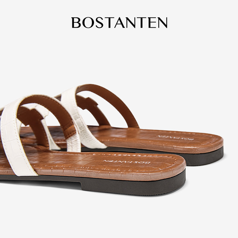 [Volcana Shoes]Bostanten Sandal Wanita Sandal pantai berongga dengan ujung terbuka