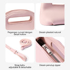 [Hudson Bag] BOSTANTEN Tas Selempang Wanita Mini Lucu - 3in1 Crossbody/Underarm/Tangan, Desain Handle Unik & Tali Adjustable