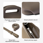 [Hudson Bag] BOSTANTEN Tas Selempang Wanita Mini Lucu - 3in1 Crossbody/Underarm/Tangan, Desain Handle Unik & Tali Adjustable