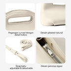[Hudson Bag] BOSTANTEN Tas Selempang Wanita Mini Lucu - 3in1 Crossbody/Underarm/Tangan, Desain Handle Unik & Tali Adjustable