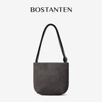 [Teddy Bag] BOSTANTEN Tas Selempang Wanita Kulit Suede Mini Fashionable – Desain Tali Anyaman DIY Adjustable Strap Tas Selempang