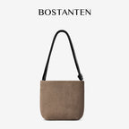 [Teddy Bag] BOSTANTEN Tas Selempang Wanita Kulit Suede Mini Fashionable – Desain Tali Anyaman DIY Adjustable Strap Tas Selempang