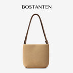 [Teddy Bag] BOSTANTEN Tas Selempang Wanita Kulit Suede Mini Fashionable – Desain Tali Anyaman DIY Adjustable Strap Tas Selempang