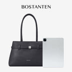 [Lock Tote Bag] BOSTANTEN Tas Tote Kulit PU Tas Selempang Handbag Wanita Korean Style Tote Bag Wanita