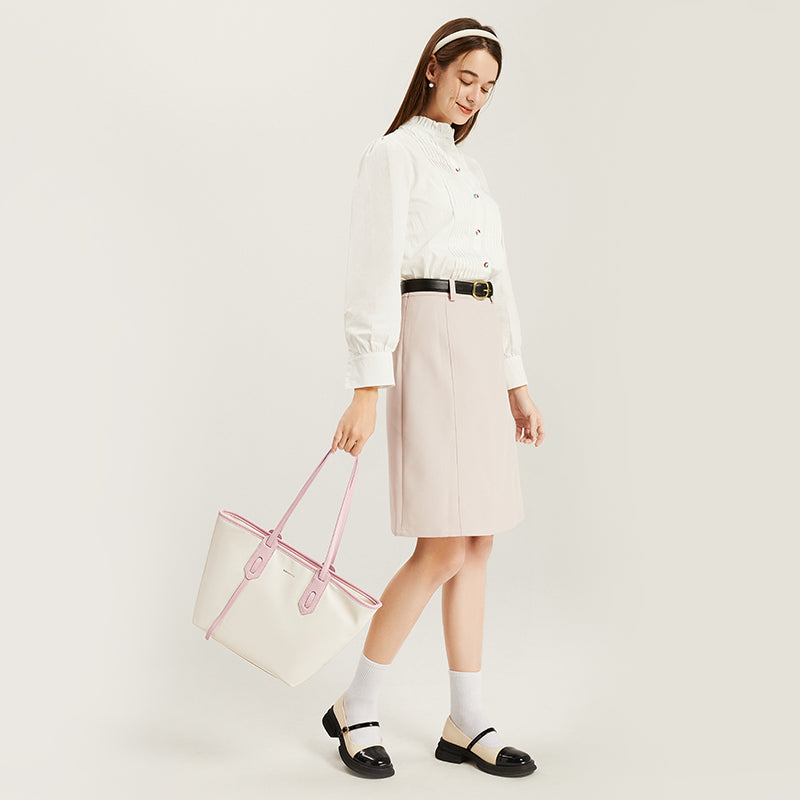 [Kayla Bag] BOSTANTEN Totebag Wanita – Kulit Sintetis, untuk Kantor & Kuliah, Gaya Simple