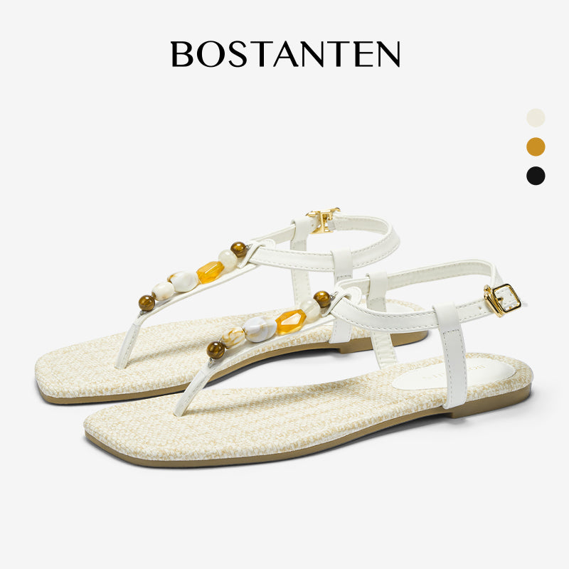 BOSTANTEN Lucky Sandal Flat Jepit Wanita Korea Premium Pesta kekinian