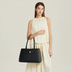 [Lock Tote Bag] BOSTANTEN Tas Tote Kulit PU Tas Selempang Handbag Wanita Korean Style Tote Bag Wanita