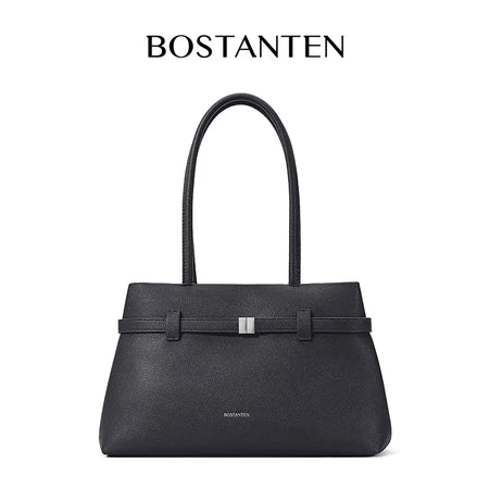 [Lock Tote Bag] BOSTANTEN Tas Tote Kulit PU Tas Selempang Handbag Wanita Korean Style Tote Bag Wanita