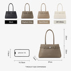 [Lock Tote Bag] BOSTANTEN Tas Tote Kulit PU Tas Selempang Handbag Wanita Korean Style Tote Bag Wanita