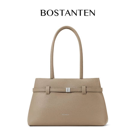 [Lock Tote Bag] BOSTANTEN Tas Tote Kulit PU Tas Selempang Handbag Wanita Korean Style Tote Bag Wanita